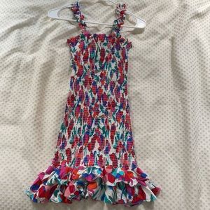 Floral, sinched dress